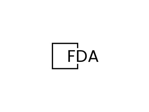 FDA letter initial logo design vector illustration Stock Illustration