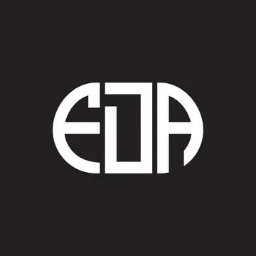 FDA letter logo design on black background. FDA creative initials letter logo Stock Illustration