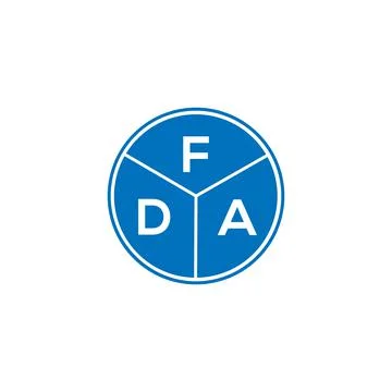 FDA letter logo design on white background. FDA creative circle letter logo c Stock Illustration