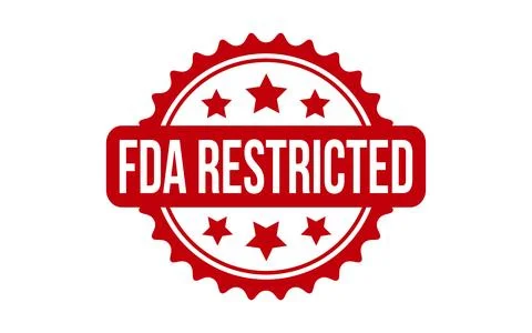 FDA Restricted rubber grunge stamp seal vector Stock Illustration