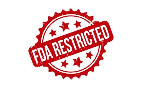 FDA Restricted rubber grunge stamp seal vector Stock Illustration