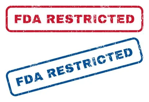 FDA Restricted Rubber Stamps Stock Illustration