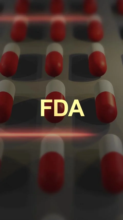 FDA Text over Drug Typography - Vertical Stock Footage 331830827