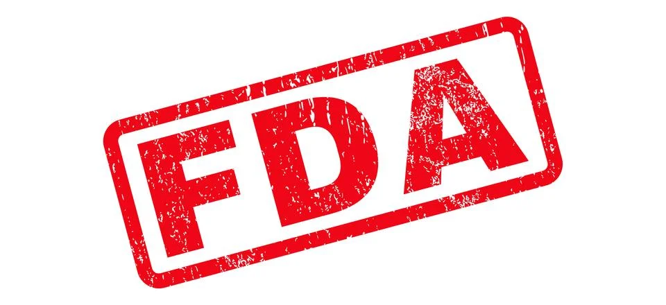 FDA Text Rubber Stamp Stock Illustration