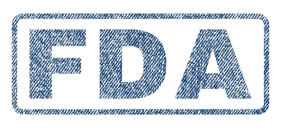 FDA Text Textile Seal Stamp Watermark Stock Illustration