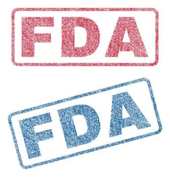 FDA Text Textile Seal Stamp Watermarks Stock Illustration