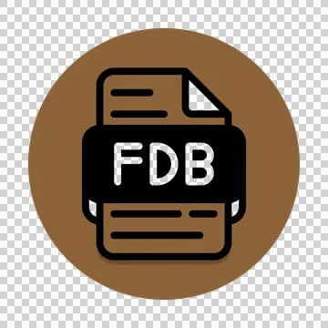 Fdb document file type icon. files and extension format icons.  库存插图
