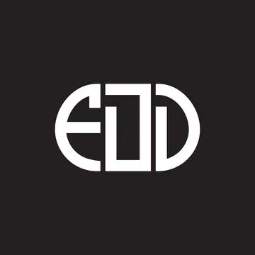 FDD letter logo design on black background. FDD creative initials letter logo Stock Illustration