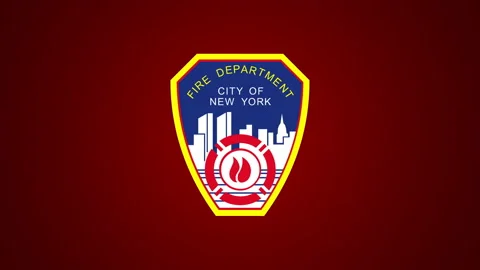 FDNY Inforgraphic Template with Red Background 動画素材 131919077