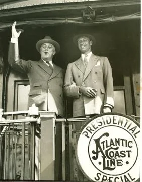 FDR Campaigning Foto stock