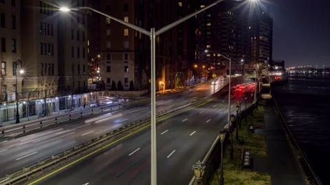 FDR Drive Lighttrails Stock Footage 144942185