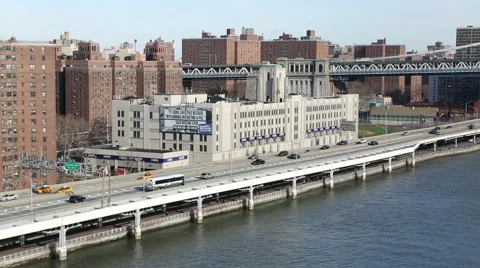 FDR East River Drive and Williamsburg Bridge New York Video stock 45702073