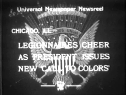 FDR makes a speech in Chicago in 1933. Stock Footage 79462353