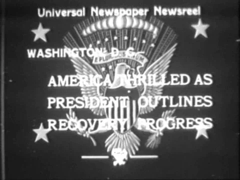 FDR makes a speech from Washington DC in 1933. Stock Footage 83221902