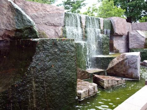 FDR Memorial - waterfall Stock Photos