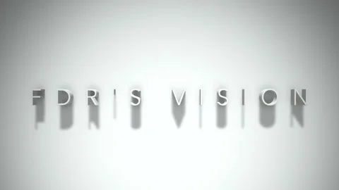 Fdr's vision 3D title animation white text on a white background Stock Footage 299429066