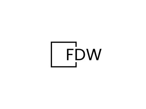 FDW letter initial logo design vector illustration 스톡 일러스트