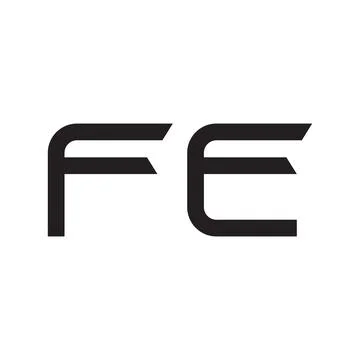 Fe initial letter vector logo icon Stock-Illustration