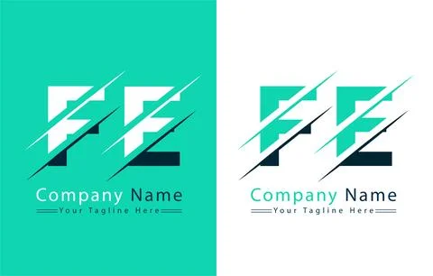 FE Letter Logo Vector Design Template Elements Illustrazione stock