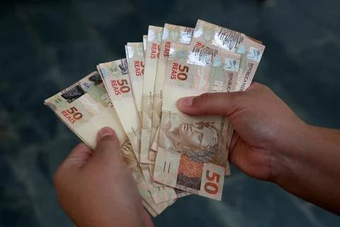 Feal banknote count Fotos Stock