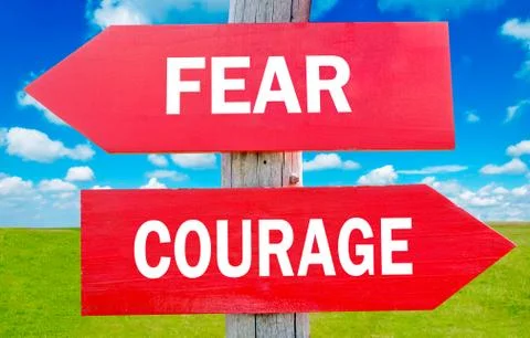 Fear and courage Stock Photos