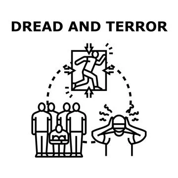 Fear and panic from outside pressure concept Stock-Illustration