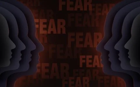 Fear On Both Sides Stock Illustration