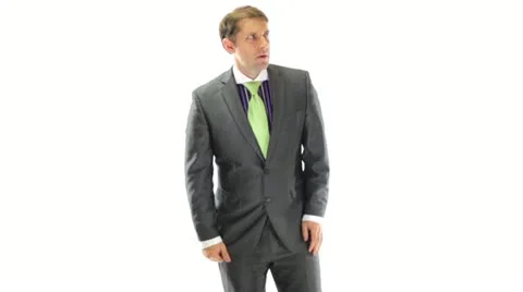 Fear Businessman Stock Footage 11537214