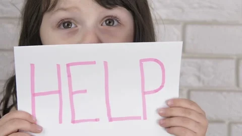 Fear of the child. Child abuse. Stock Footage 87970383