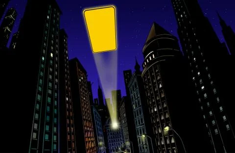 Fear on the city Stock Illustration