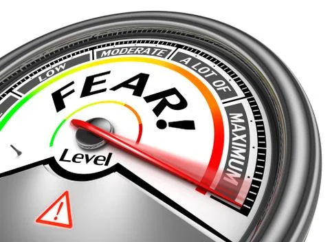 Fear conceptual meter Stock Illustration