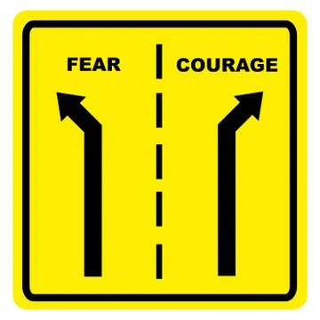 Fear / Courage Stock Illustration