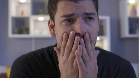 Fear of the dark at night. 스톡 동영상 221649986