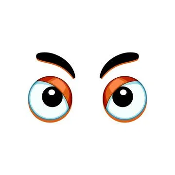 Fear eye emotions cartoon vector illustration Ilustración de archivo