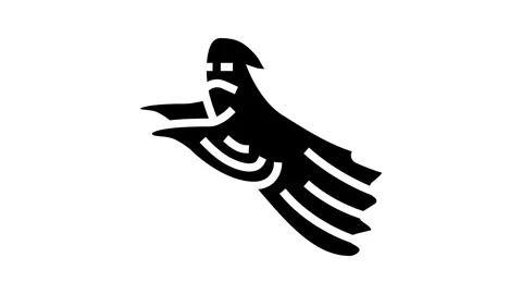Fear ghost glyph icon animation Stock Footage 326159257