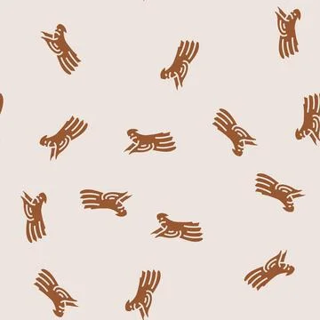 Fear ghost glyph seamless pattern 库存插图