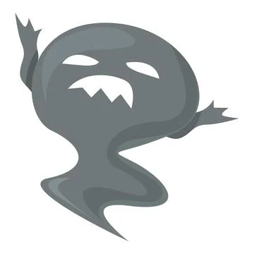 Fear ghost icon cartoon vector. Cute halloween Stock Illustration