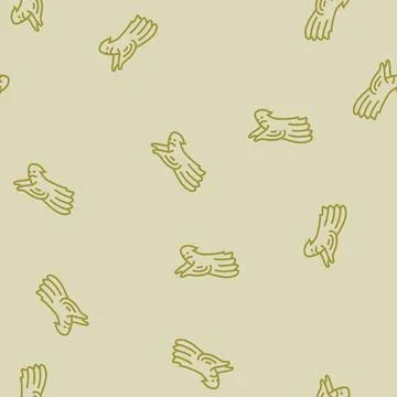Fear ghost line seamless pattern Illustrazione stock
