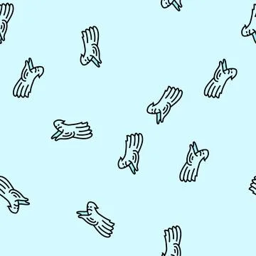 Fear ghost vector seamless pattern Stockillustratie