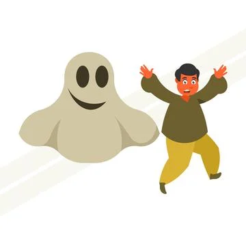 Fear-of-ghosts Stock Illustration