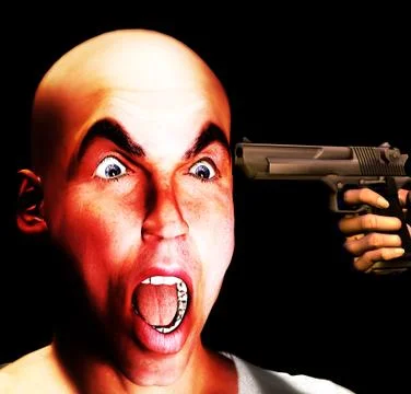 Fear Of Guns Stock Illustration