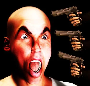 Fear Of Guns Stock Illustration