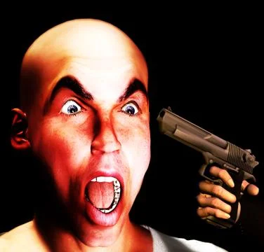 Fear Of Guns Stock Illustration