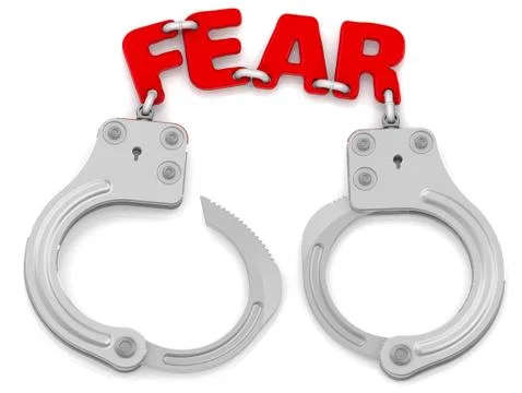 Fear as handcuffs Stock-Illustration