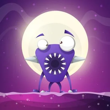 Fear, horror, hell cartoon illustration. Monster animals Vector Stock Illustration