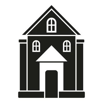 Fear house icon simple vector. Castle tree Stock Illustration