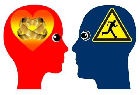 Fear of marriage Illustrazione stock