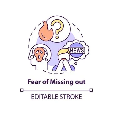 Fear of missing out concept icon イラスト素材