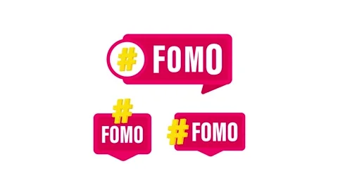 Fear of missing out, FOMO, notification icons with green screen and alpha Stock Footage 310849808