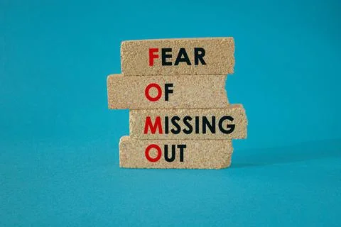 Fear of missing out symbol. Stock Photos